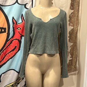 Long Sleeve Ribbed Top